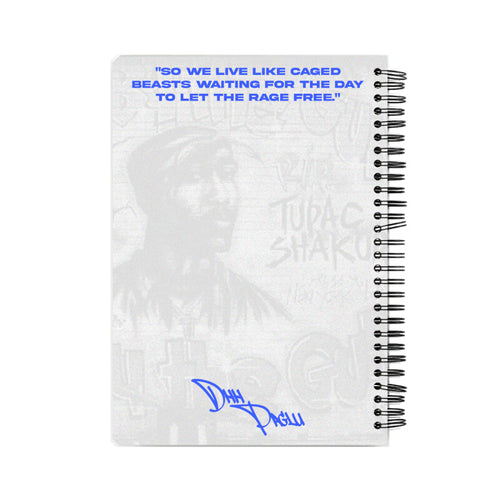 2PAC PRINTED A5 SIZED SPIRAL WIRO NOTEBOOK