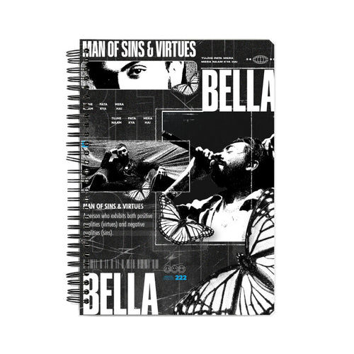 BELLA PRINTED A5 SIZED SPIRAL WIRO NOTEBOOK
