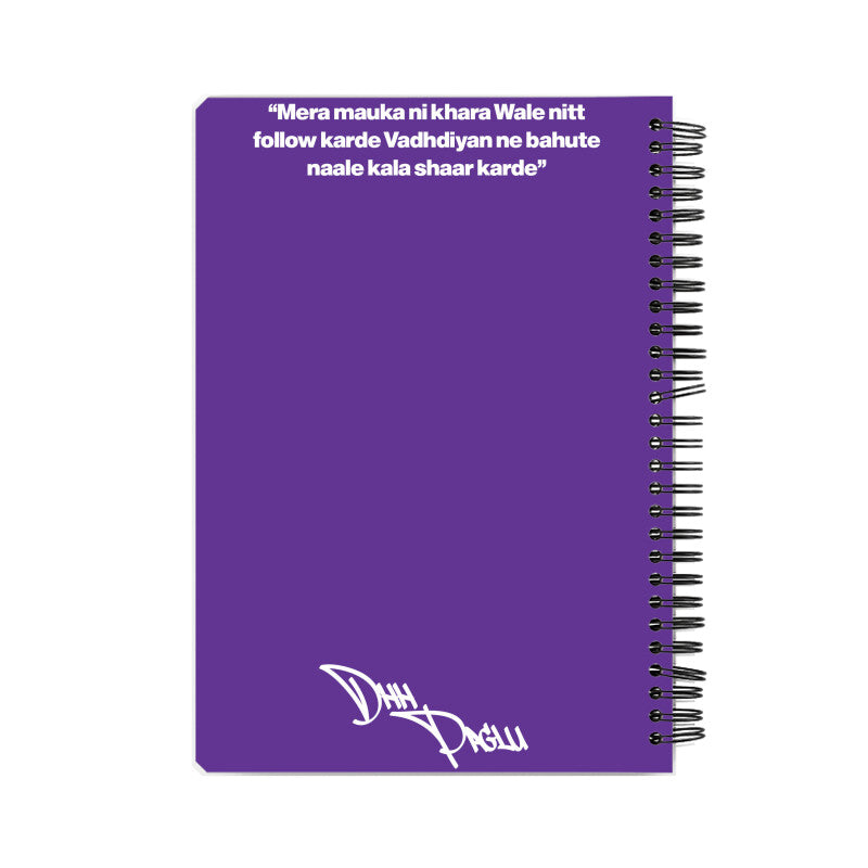 KARAN AUJLA PRINTED A5 SIZED SPIRAL WIRO NOTEBOOK