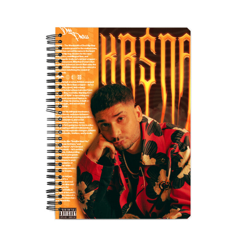 KR$NA PRINTED A5 SIZED SPIRAL WIRO NOTEBOOK