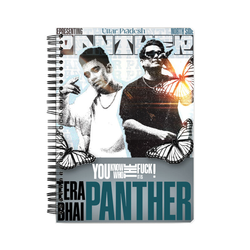 PANTHER PRINTED A5 SIZED SPIRAL WIRO NOTEBOOK