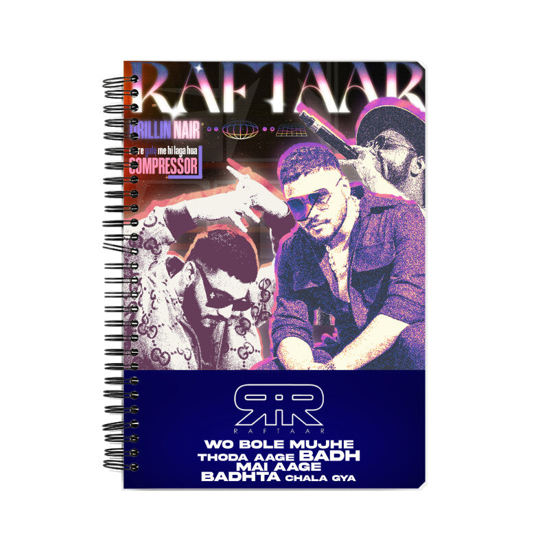 RAFTAAR PRINTED A5 SIZED SPIRAL WIRO NOTEBOOK
